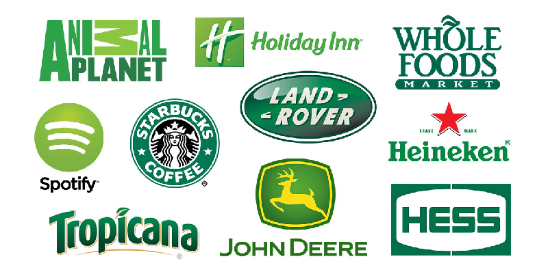 Brands who use green
