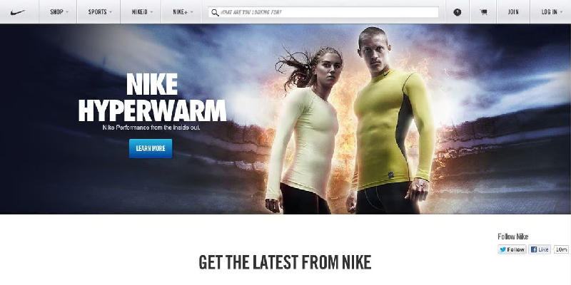 Nike website