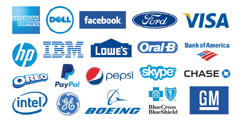 Brands who use blue